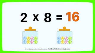 How to Teach Multiplication Easy  2 Times Table  Golden Kids Learning [upl. by Razatlab]