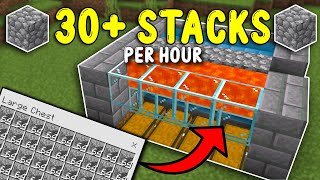 The EASIEST Cobblestone Farm In Minecraft Bedrock 120 [upl. by Nnylodnewg]