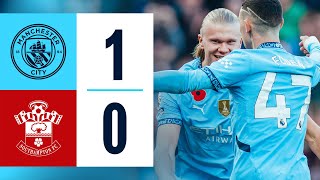 HIGHLIGHTS Man City 10 Southampton  City go top after Haaland goal sees off stubborn Saints [upl. by Ades]