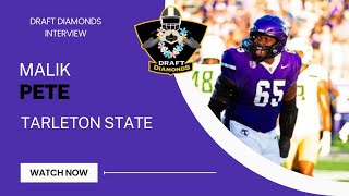 Malik Pete OT Tarleton State  2025 NFL Draft Prospect Zoom Interview [upl. by Pelage]