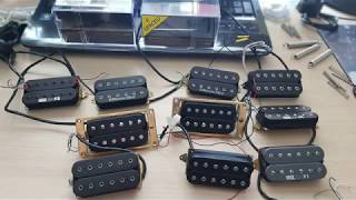 Dimarzio pickup comparison 6ea bridge position solo [upl. by Giacomo]