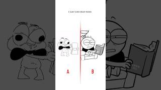 I Dont Wanna Go To School 😎 A vs B Animation Meme shorts [upl. by Terina697]