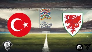 Turquia x País de Gales  5 Rodada UEFA Nations League  EA FC [upl. by Kial]