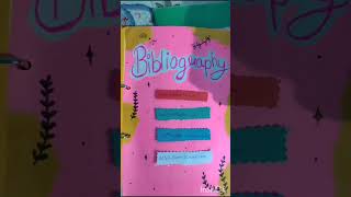 ✨Creative bibliography ideas for schoolcollege project file⭐project bibliography creative [upl. by Ennaillij]