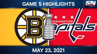 NHL Game Highlights  Bruins vs Capitals Game 5  May 23 2021 [upl. by Annemarie]