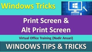 Windows Tips  Print Screen amp Alt Print Screen  Windows Top Tricks [upl. by Manella]