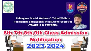 TSWREIS Gurukulam 6th7th8th9th Admission 20232024 gurukula telangana [upl. by Nahsin484]