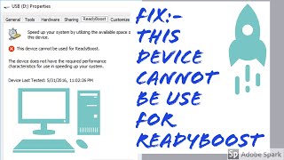 Fix This Device cannot be use for ReadyBoost  Tech Dec [upl. by Nelda]