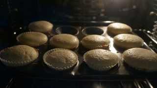 Cupcakes rising in the Oven 15 minutes in 15 seconds [upl. by Letnahc]