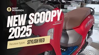 REVIEW  NEW SCOOPY 2025 TYPE STYLISH WARNA MERAH DOFF [upl. by Ocire]