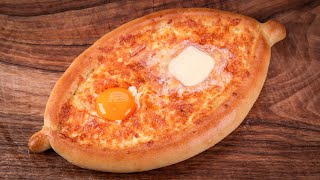 How To Make Perfect Khachapuri  Georgian Cheese Bread Recipe [upl. by Man601]