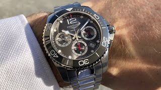 Longines Hydroconquest Chronograph Ceramic grey [upl. by Dalis209]