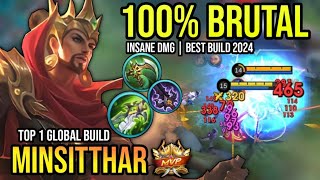 MINSITTHAR BEST BUILD 2024  BUILD TOP 1 GLOBAL MINSITTHAR GAMEPLAY  MOBILE LEGENDS✓ [upl. by Oberstone]