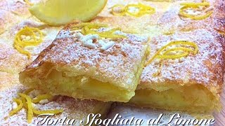 TORTA SFOGLIATA CON CREMA AL LIMONE ricetta facile e Veloce TUTTI A TAVOLA [upl. by Neirad]