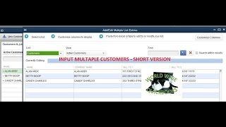 Learn QuickBooks Video 4  Put In Multiple CustomersShort Version [upl. by Edyaj]