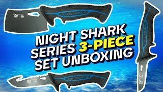 Unboxing The Dalstrong Night Shark 3 Piece Knife Set  Hunting Knives [upl. by Eneroc480]