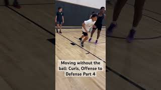 Moving without the ball Curls Offense to Defense Part 4 basketball ballislife basketballdrills [upl. by Nylsirk]