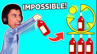 Can I Beat the IMPOSSIBLE Bottle Flip  Happy Wheels [upl. by Anida]