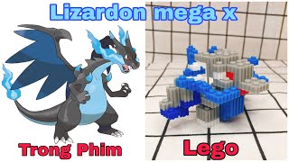 Lắp Pokemon Lizardon Mega X Bằng Lego Thừa [upl. by Ammon146]