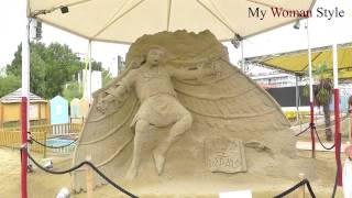 Sand Sculpturen 2011 am Lido di Jesolo  Italien [upl. by Heddi]