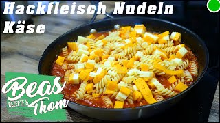 Cremige Nudeln mit Hackfleisch und Käse Rezept  Schnelles Pfannengericht [upl. by Gerhan]