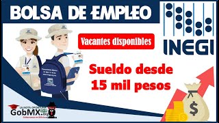 EMPLEO  INEGI Bolsa de trabajo INEGI 20222023  Vacantes DISPONIBLES  Requisitos Beneficios 👇 [upl. by Fulmis92]