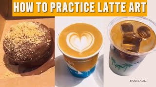 How to Practice Latte Art Skills  Iced amp Hot Spanish Latte  Latte Art Tutorial for Coffee Lovers [upl. by Weintrob]