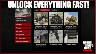 GTA 5 Online NEW HOW TO UNLOCK ALL RESEARCH ITEMS IN 1 DAY FASTEST METHOD  Gun Running DLC [upl. by Esdras367]