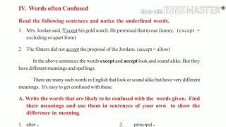 words often confused 10th class English unit 2 [upl. by Eemyaj]