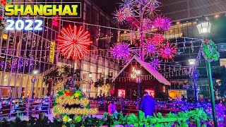 4K Shanghai Christmas Night Market 2022 Walk Tour 漫步在温馨浪漫的安义夜巷之圣诞集市上海静安嘉里中心夜游记 [upl. by Aivle81]