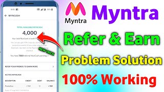 Myntra Refer And Earn Problem SolutionHow To Refer And Earn Myntra AppMyntra Refer And Earn [upl. by Ronnholm522]