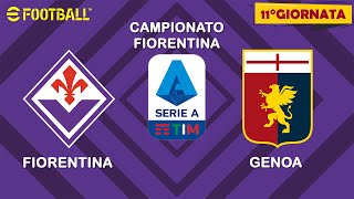 EFOOTBALL  Campionato Serie A 11° Giornata  FIORENTINA vs GENOA [upl. by Onaireves198]