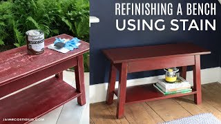 How to Refinish a Bench Using Stain [upl. by Odnamla]