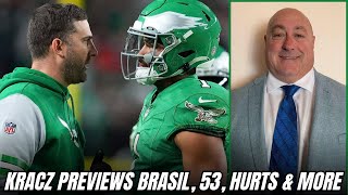 Ed Kracz REACTS to Eagles Roster Game in Brazil Jalen Hurts Comments amp more [upl. by Miah267]