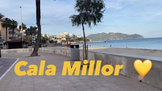 Cala Millor 💛 Herbst Momente 🇪🇸 Mallorca 💛 Strand amp Fußgängerzone 🏖️ was ist los  ☀️18° 🔝 [upl. by Nidya]