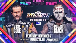 FULL MATCH  Adam Cole vs Malakai Black AEW Dynamite Nov 6 2024 [upl. by Tanya]