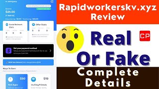 Rapidworkerskv xyz Real Or Fake  Rapidworkerskvxyz Review  Payment Proof  Scam or Legit  Review [upl. by Sonni162]