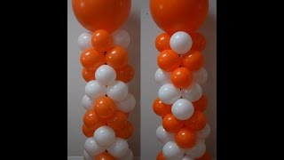 How to make a balloon column for balloon decorations Pattern series part 1 [upl. by Schargel254]