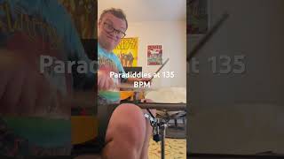 Paradiddles at 135 BPM drums practice music [upl. by Heyde]