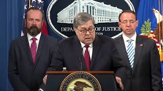 LIVE US Attorney General William Barr holds press conference before releasing Mueller report [upl. by Llerol]