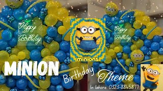 Minions Birthday Theme Decoration  Beautiful birthday decoration [upl. by Yrret]