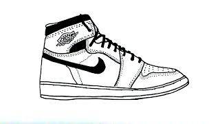 How to Draw an Air Jordan Shoe [upl. by Ruth334]