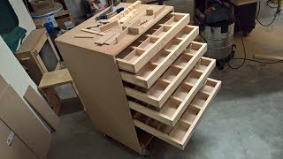 Small Bits Storage Cabinet  Woodworking [upl. by Aerdnaid]