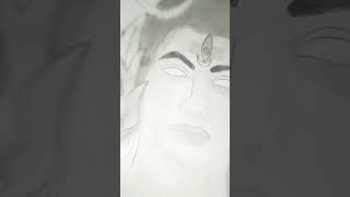 Shiv ji shaded drawing was completed 🙏❤️ mahadev shiv shambhu shankar shorts [upl. by Akihsay25]