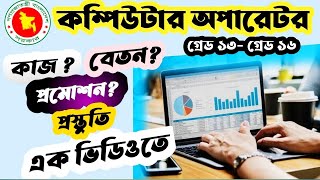 Computer Operatorকম্পিউটার অপারেটরের বেতন ক্যারিয়ার কি কাজ যোগ্যতা কোথায় শিখবো।bd jobs seeker [upl. by Adamis]