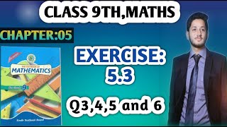 Exercise 53 Question 3 4 5 amp 6 Class 910 Sindh Board  Ex 53 Class IXX  the educational hub [upl. by Antons]