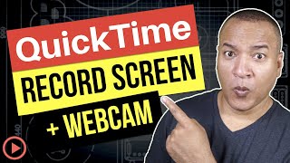 QuickTime Player Tutorial How to Record Computer Screen AND Webcam Mac [upl. by Itnaihc616]