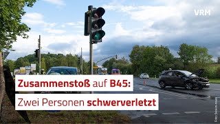 Frontalzusammenstoß auf B45 Zwei Personen schwerverletzt [upl. by Aigroeg15]