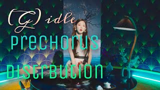 Gidle prechorus line distribution LatataQueencard [upl. by Asirral]