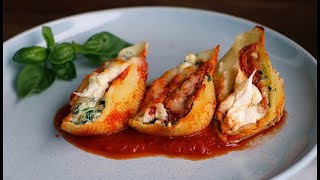 Easy STUFFED SHELLS PASTA Shorts [upl. by Alahc762]